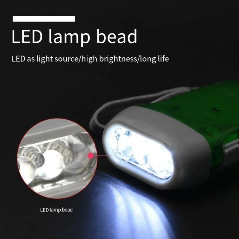 3 LED اليد الضغط دينامو كرنك الطاقة يختتم مصباح يدوي الشعلة ضوء اليد الصحافة كرنك التخييم ضوء المصباح للمنزل في الهواء الطلق