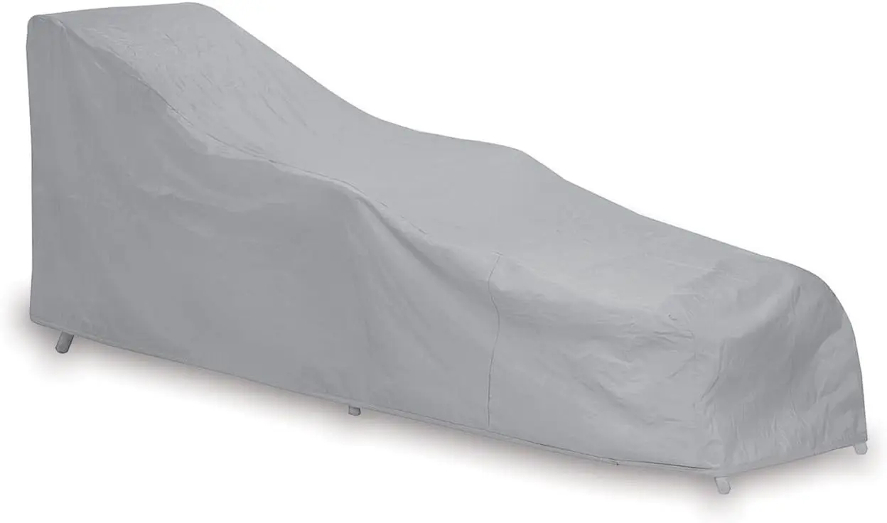 

Weather Resistant Outdoor Chaise Lounge Protector in Gray, Durable UV Blocking Fabric for Indoor or Outdoor Use, Fits Most
