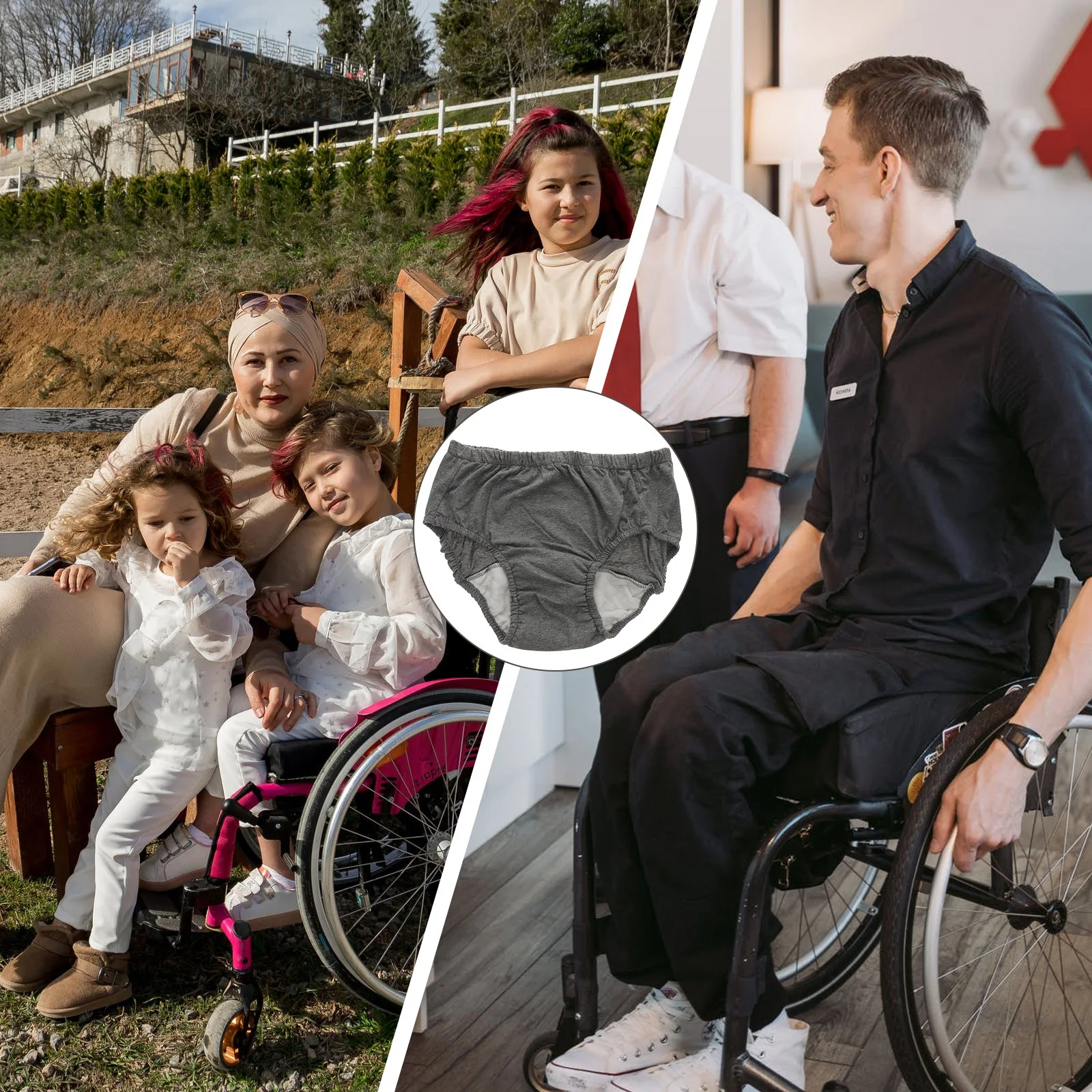 

1Pcs Washable Reusable Incontinence Diaper Soft Breathable Urinary Underwear for Elderly Adults Adult Incontinence Diaper