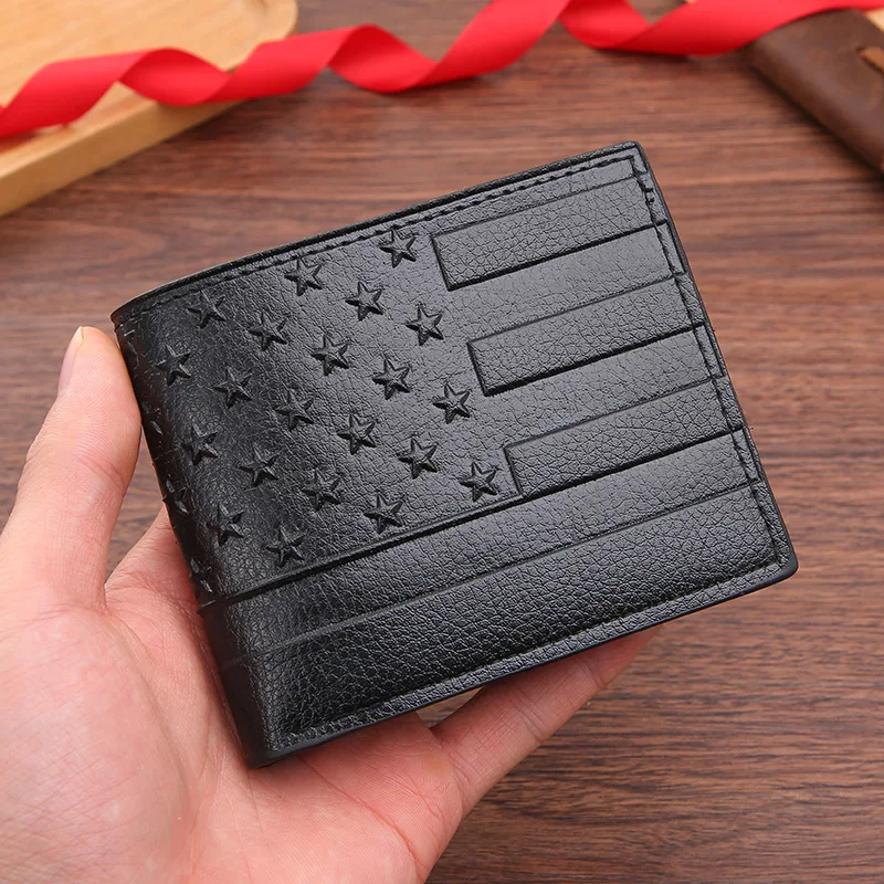 

New Cross border Multi Card Wallet Creative Fashion Imprinted Horizontal Business Short Men's Wallet Leisure Wallet Men's