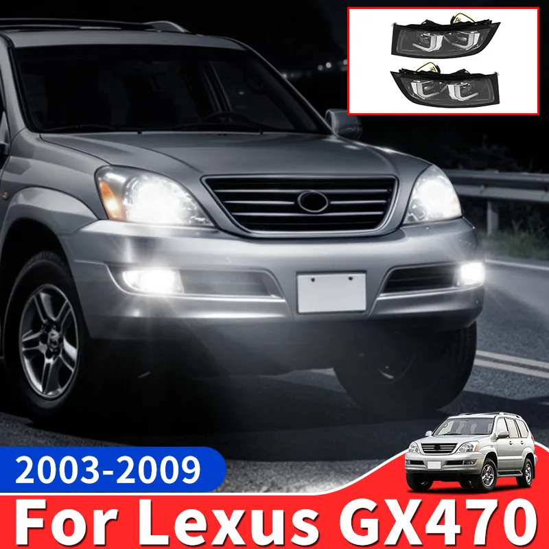 

For 2003 2009 Toyota Lexus GX470 470 LED Lens Fog Lights High Brightness Waterproof Exterior Lighting Replacement Accessories