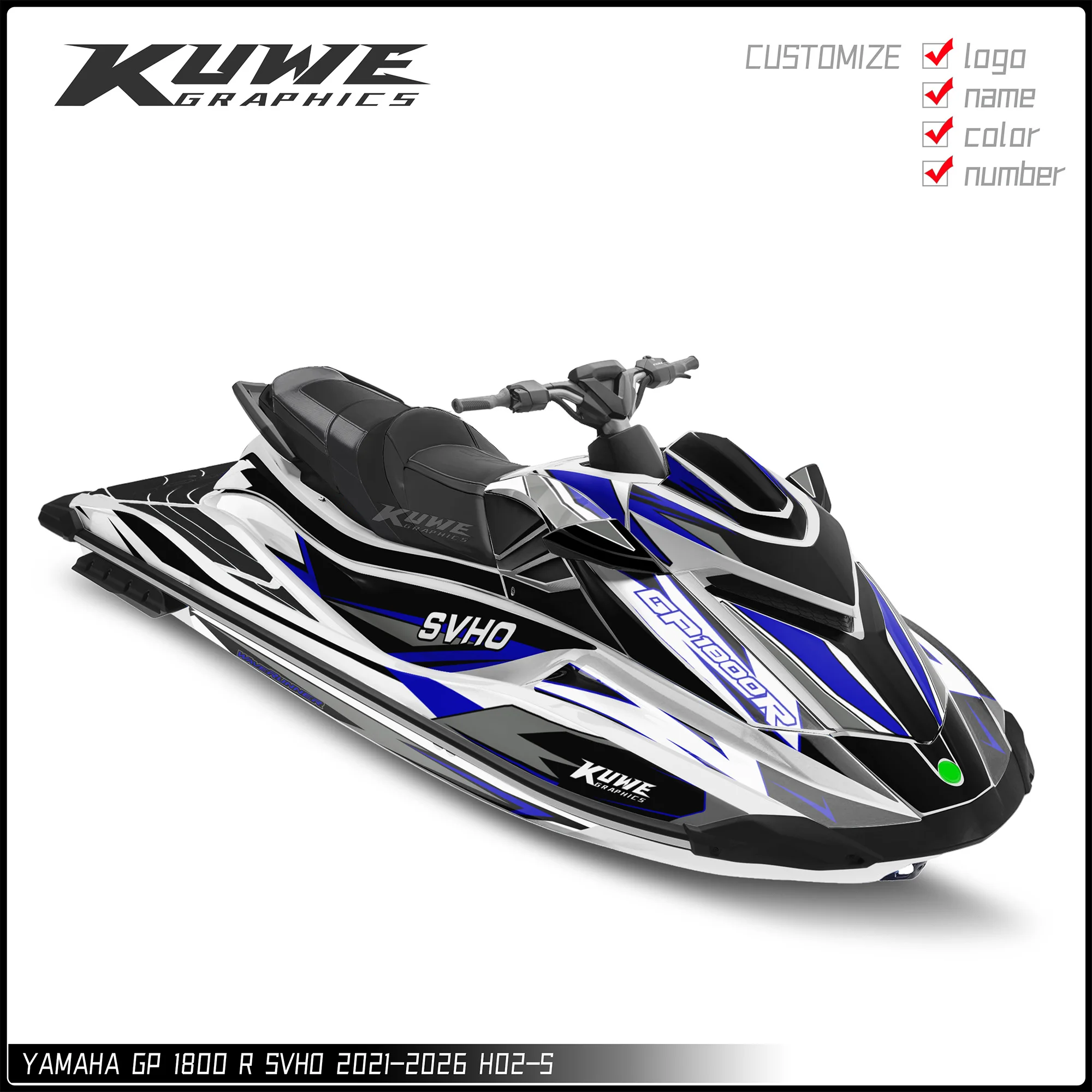 

Suitable for Yamaha Gp 1800 R Svho 2021-2026 Graphic Kit Decal Sticker Supports Personalized Customization Jet Ski