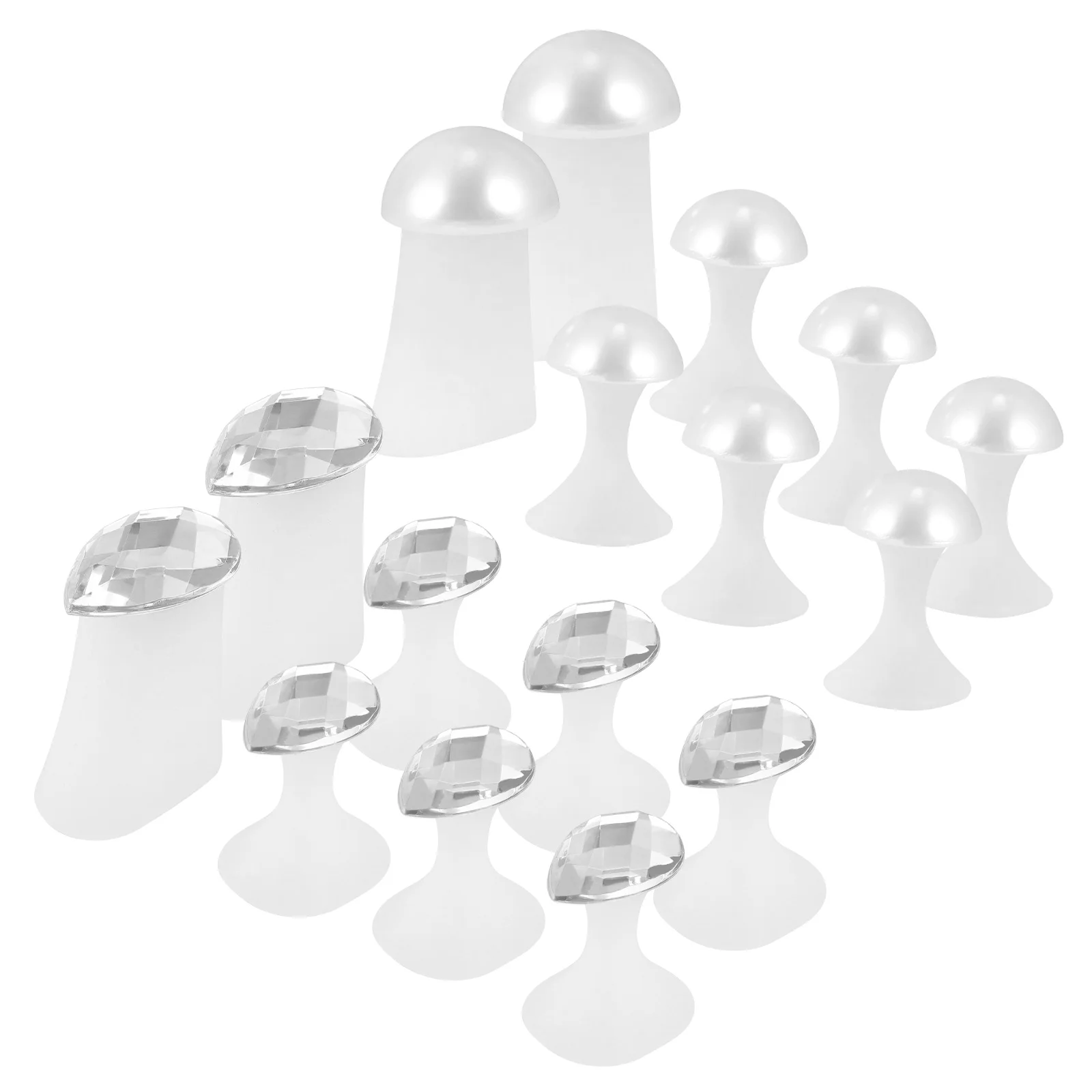 

2 Sets Toe Separators 05# Silver 07# Waterdrop Diamond Pedicure Tools Nail Silicone Foot Care Health Accessories Toe Spacers