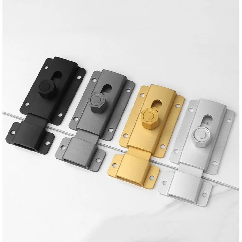 

Creative Aluminum Alloy Door Latch Hardware Anti-theft Door Lock Buckle Durable Door Hasps Lock Door