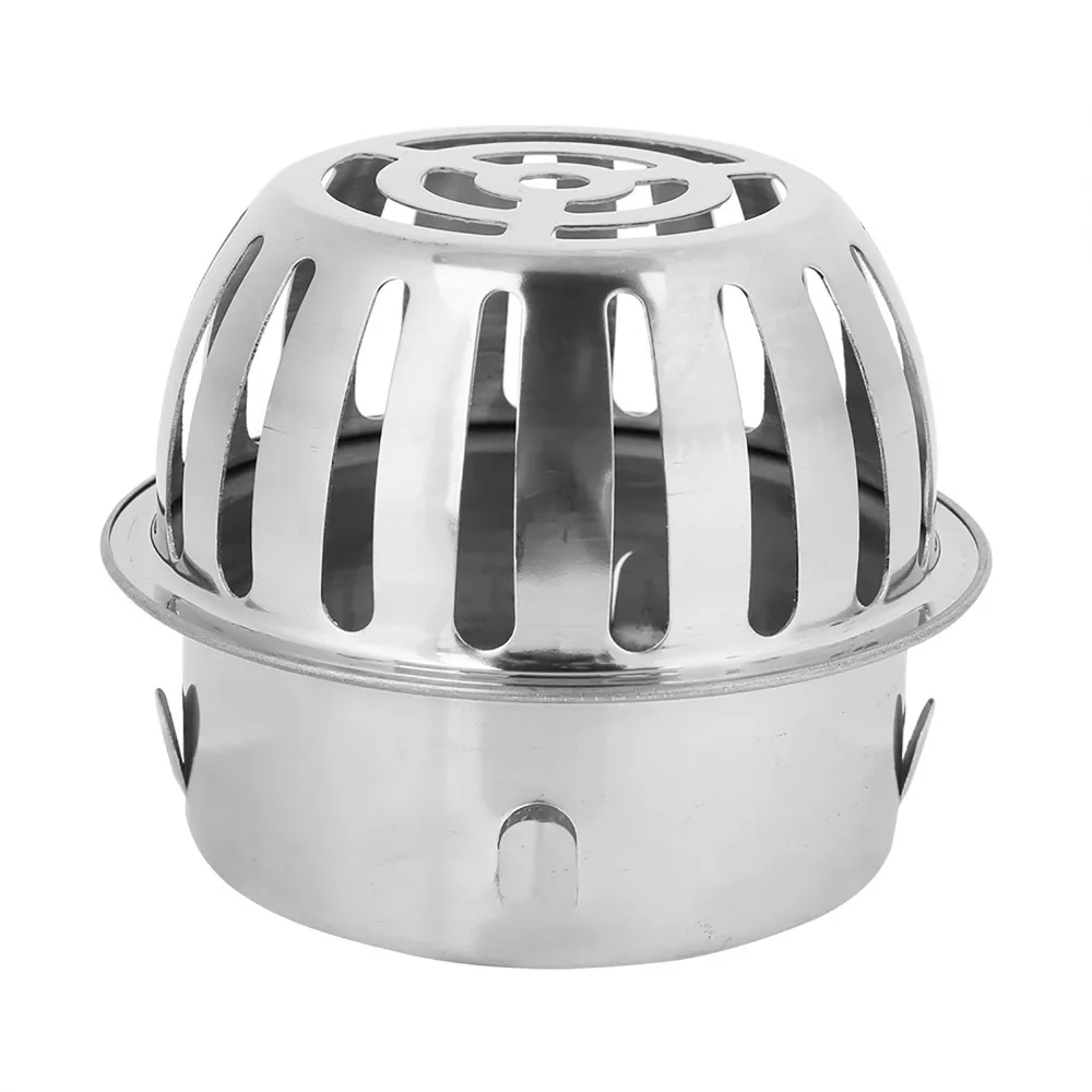304 Stainless Steel Floor Drain Cover Dome Design Round Shape Downspout Strainer Anti-Blocking Gutter Guard Filter Patio
