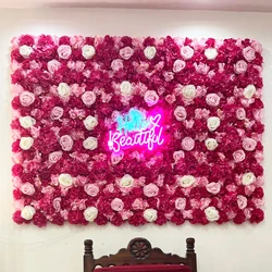 Wedding Decor Artificial Flower Wall Christmas Home Background Decor Handmade Flower Board Flower Party Bedroom Backdrop 60x40cm