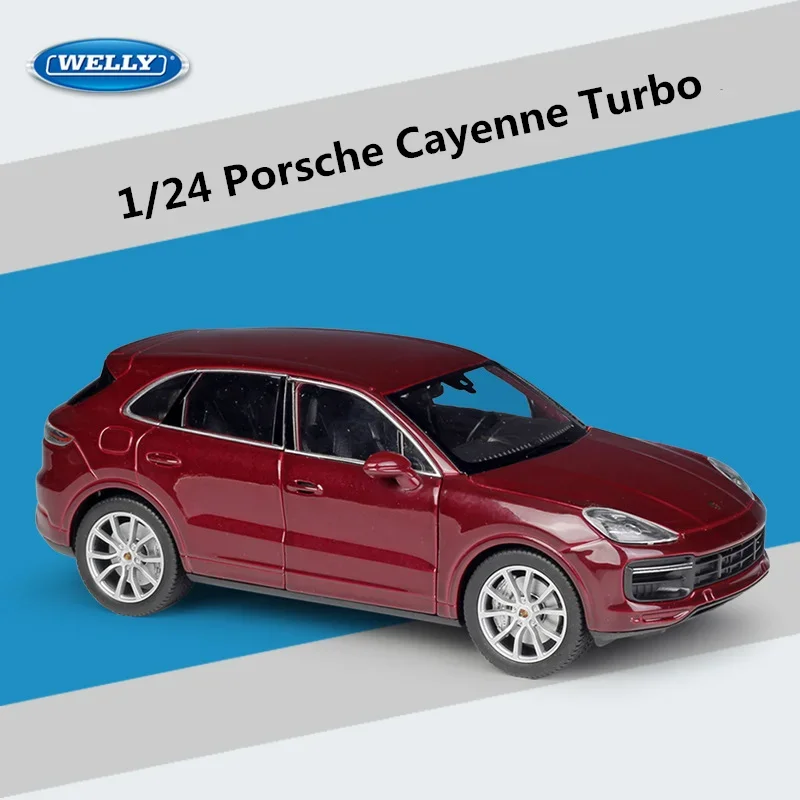 Welly 1:24 porsche cayenne suv liga modelo de carro diecasts metal veículos de brinquedo modelo de carro alta simulação coleção presentes