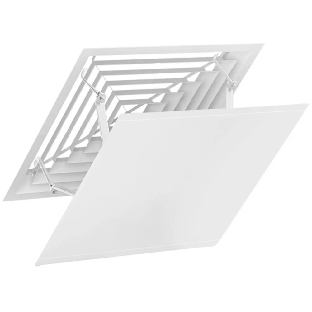 

Square 45x45 Conditioner Deflector White Ceiling Vent Baffle for Central Office Air Conditioning Vent Deflector