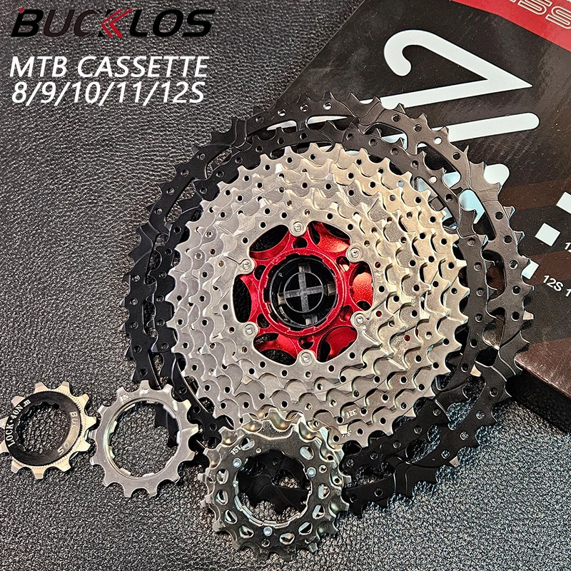 BUCKLOS MTB Cassette 8/9/10/11/12 Speed Mountain Bike Freewheel K7 8V 9V 10V 11V 12V MTB Bicycle Cassette for SHIMANO HG