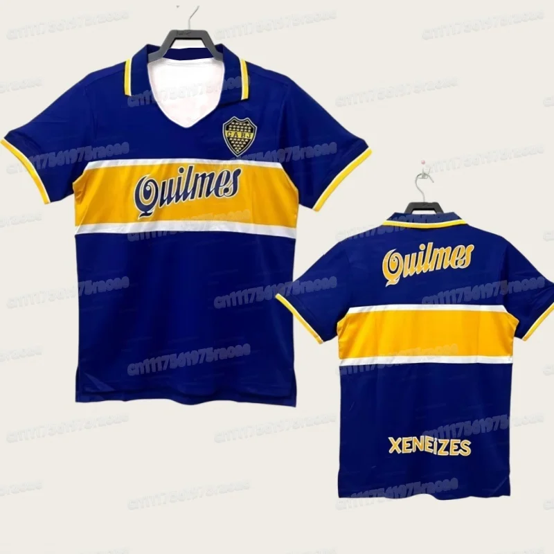 Boca Fans 3D-Druck Retro-Stil Fußballtrikots, beliebt bei den Fans, Ricardel Fußballtrikots mit kurzen Ärmeln, Familien-Oberteile mit kurzen Ärmeln – Detail 5