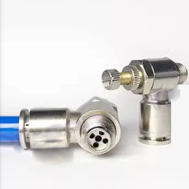 SL Series SL6-01/8-02/10-03 All copper nickel plated Throttle Valve Speed Control Valve Quick Plug Pneumatic Quick Connector