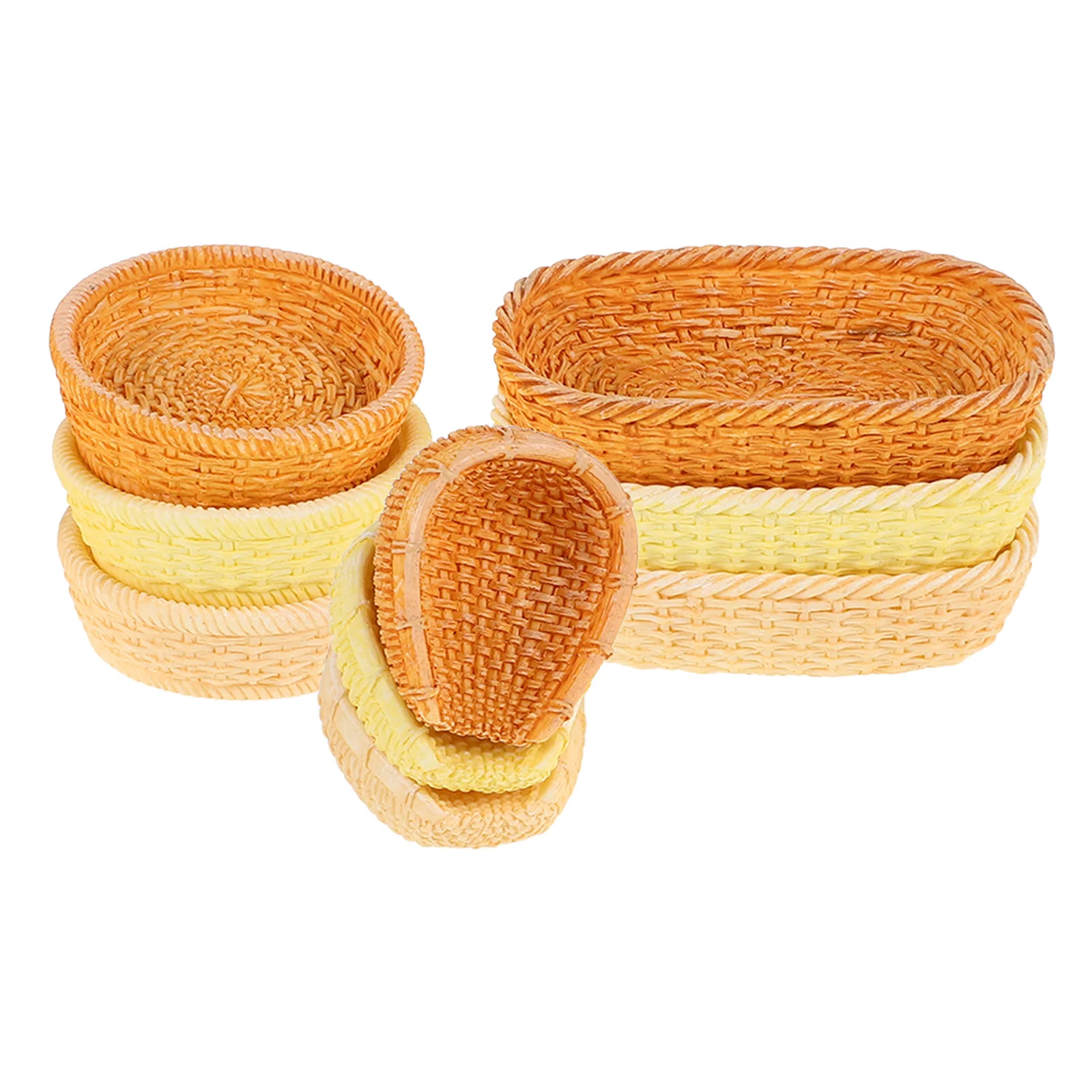 9 stücke Miniatur Essen Trinken Flasche Miniatur Obst Korb Puppenhaus Perlen Korb Picknick Körbe Mini Für Puppenhaus Zubehör