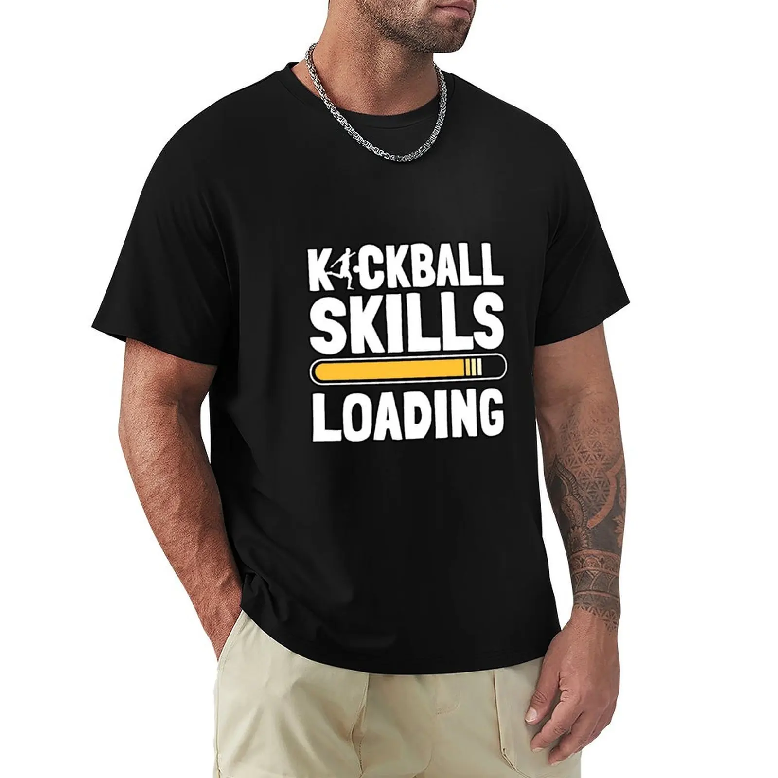 

Kickball Skills Loading Shirt, Kickball Sports T-shirt boys animal print summer clothes tshirts for men