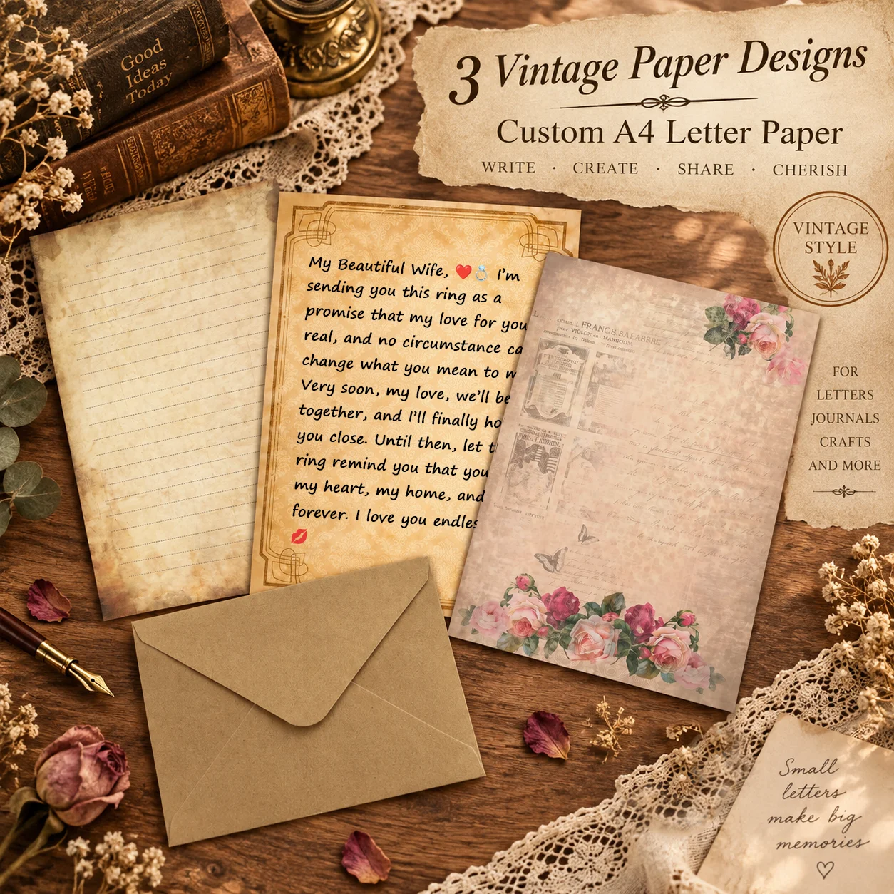Création de lettres personnalisées de style rétro à faire soi-même, personnalisation de lettres pour la Saint-Valentin, lettres de vœux pour les amis, impression de documents d’entreprise.