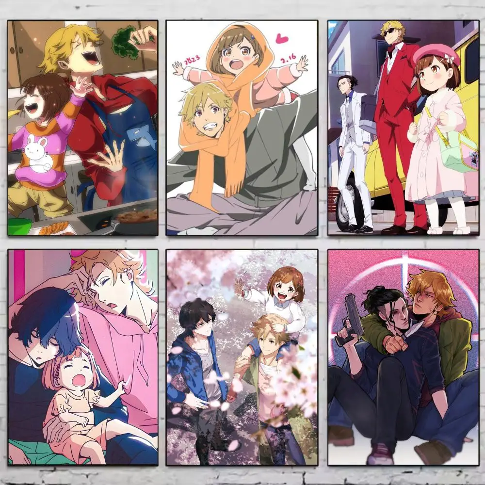Anime B-Buddy Daddies Poster Wall Art Print Poster Waterproof Home Decor for Dorm Room Apartment Office Bedroom Gift