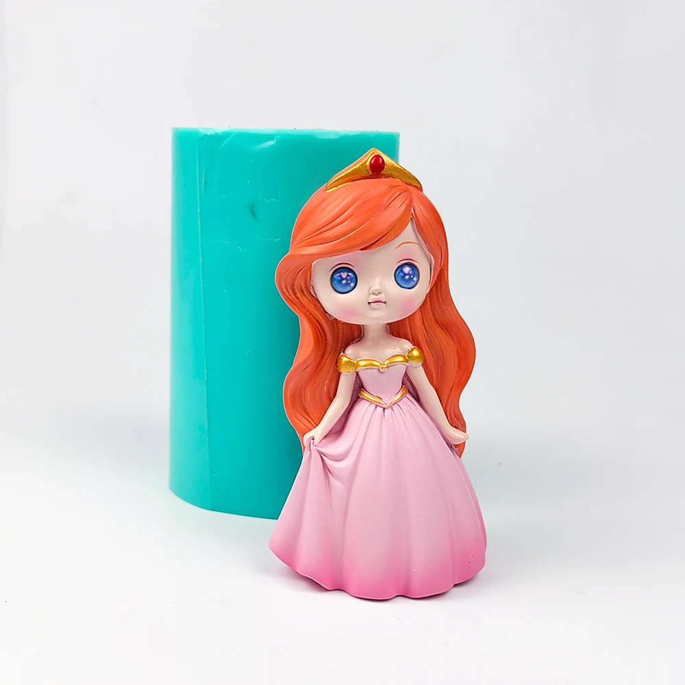 

TS0312 PRZY Cute Girl Princess Silicone 3D Angel Girl Fairy Princess Moulds Candle Mold Clay Resin Moulds