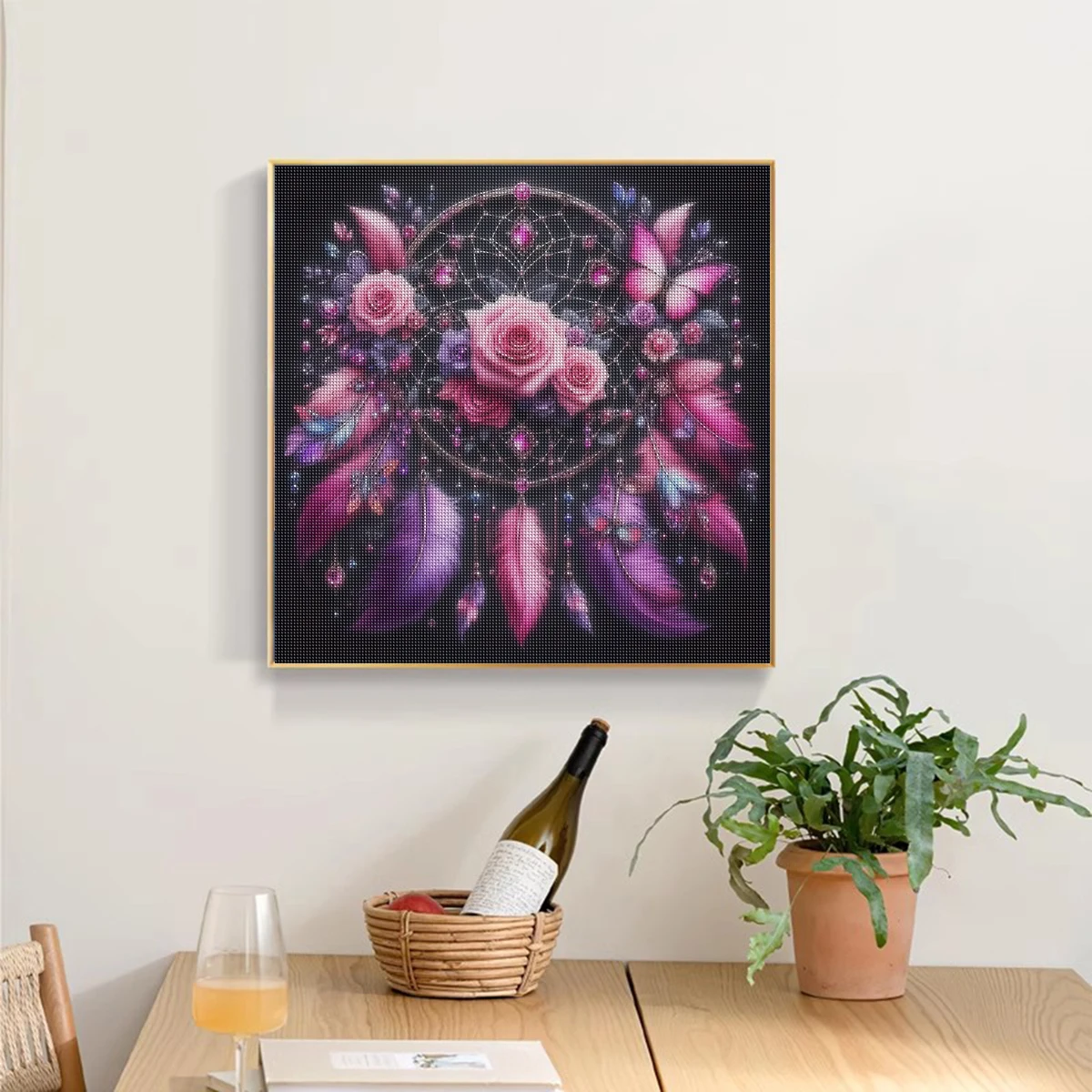 GATYZTORY 5d diy Diamond Painting Dream catcher Rhinestone Picture Full Square Drill Mosaic Flower Handmade Christmas Gift