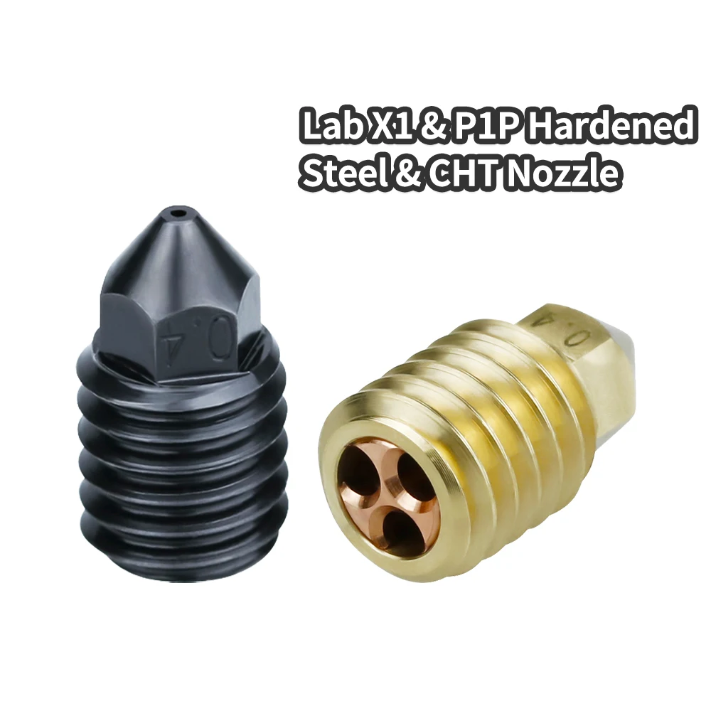 Upgrade 2.0 Hotend For Bambu Lab X1,X1-Carbon Combo Bimetal Heated Block CHT Hard Steel Nozzle Thermistor Bambulabs P1P P1S