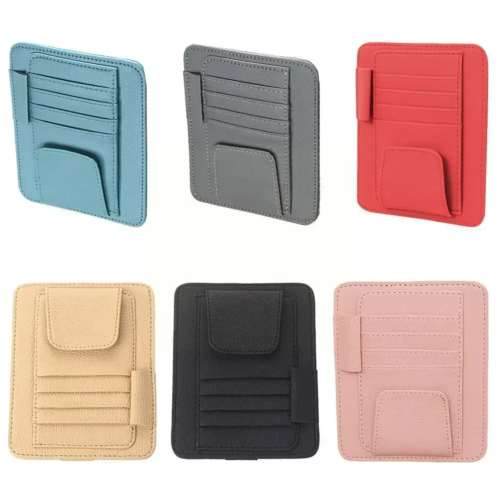 حاجب شمس للسيارة منظم ، متعدد الجيوب ، تخزين بطاقة العمل ، إدارة النظارات الشمسية ، إكسسوارات السيارات الداخلية