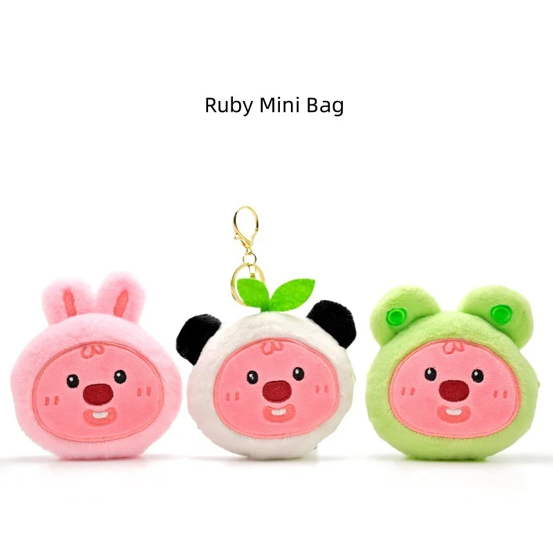 new Cute Soft Ruby's disguised little rabbit  panda  frog zero wallet headphone bag  doll machine storage bag Pendant keychain