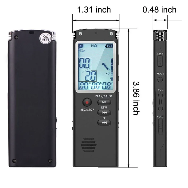 Digitale Voice Recorder Audio Pen Microfoon Mp3 Speler Telefoon Opname 8G Stem Dictafoon