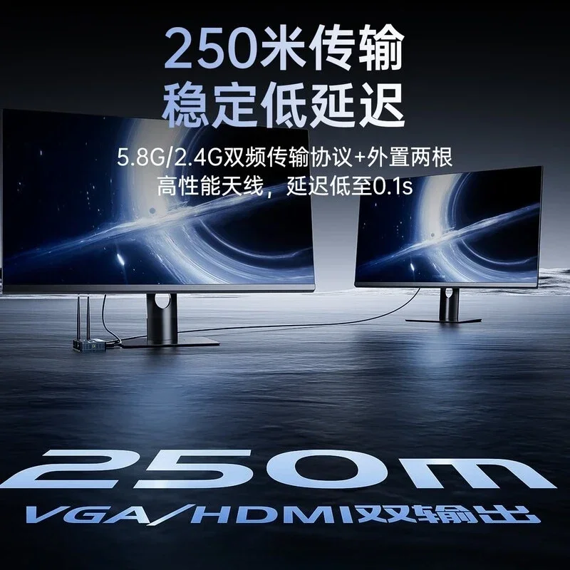 250M Can Go Through Wall Wireless Screen Projector 4K High Definition Office Conference Home