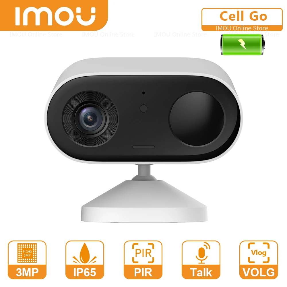 IMOU 3MP Cell Go Solar Outdoor WIFI Camera Rechargeable Battery Wireless Infrared Night Vision Two-way Talk Human Detection