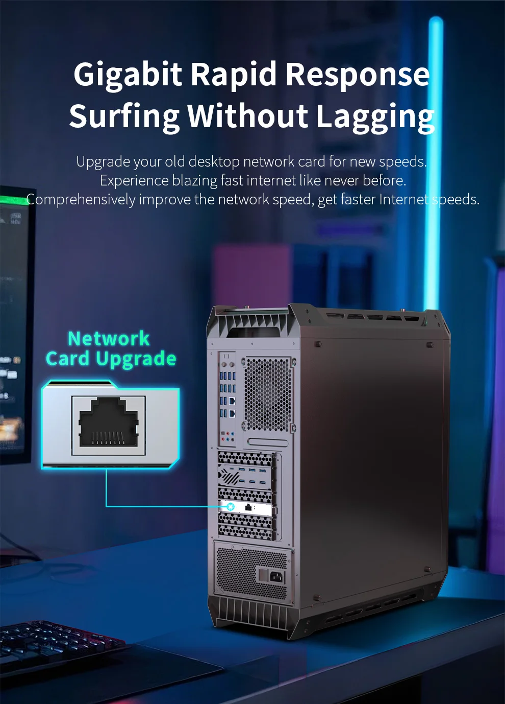 

COMFAST 1000 Мбит/с PCl-E интерфейс сетевая карта RJ45 RTL8111 чип-накопитель бесплатно для Win7/8/10/11 игровой локальной сети адаптер WiFi-карты