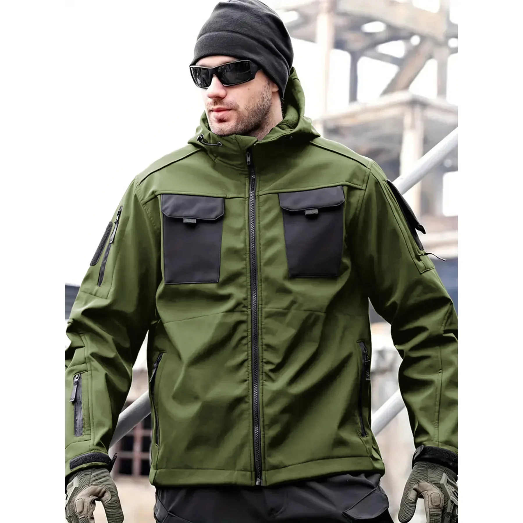 2025 Men's Tactical Windproof Jacket Invader Tactical Soft Shell Charge Tactical Jacket Waterproof Outdoor Shark Skin Coat