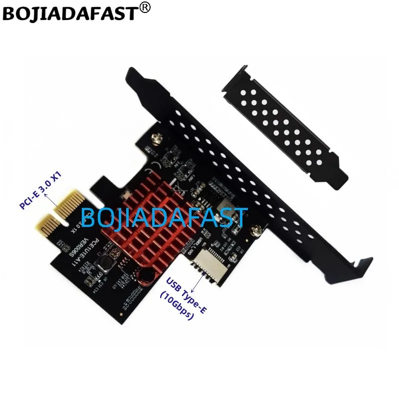 

USB 3.1 Type-E Connector to PCI Express PCIe 3.0 1X PCI-E X1 Adapter Riser Card 10Gbps For Desktop Front Panel