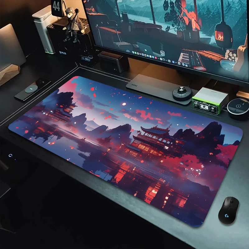 Antiquity Landscape Mouse Pad Large Computer Office Game Table Mats XXL Rubber Anti-slip Gaming Keyboard Mousepad Long Desk Pads