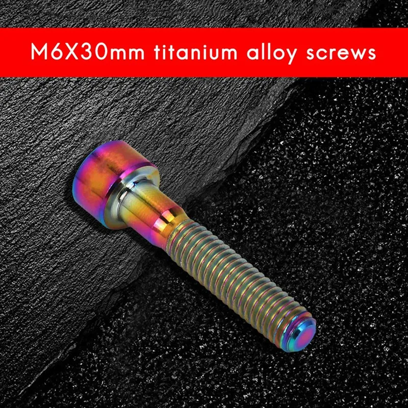 M6x30mm Titanium Bolts For MTB Bicycle Column Headset Stem Cap Bolt Bike Screw