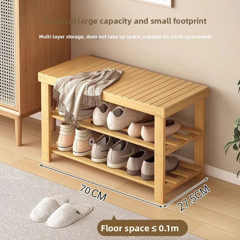 Shoe changing stool can be sat at the door of the home, shoe cabinet shoe stool entering the door shoe rack non-solid wood bench