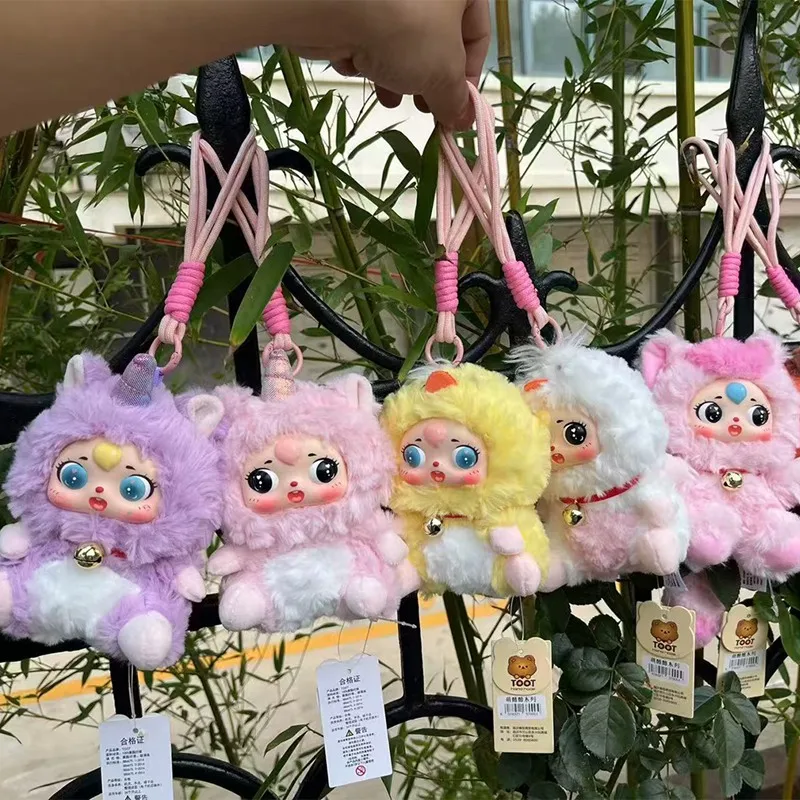 Uroczy wypchany wieszak na plecak z winylu w kształcie zwierząt, pluszowa zabawka, kreskówkowy lis, kaczka, kot, jednorożec, zawieszka do torby, breloczek, zabawka dla dziewczynki, prezent.