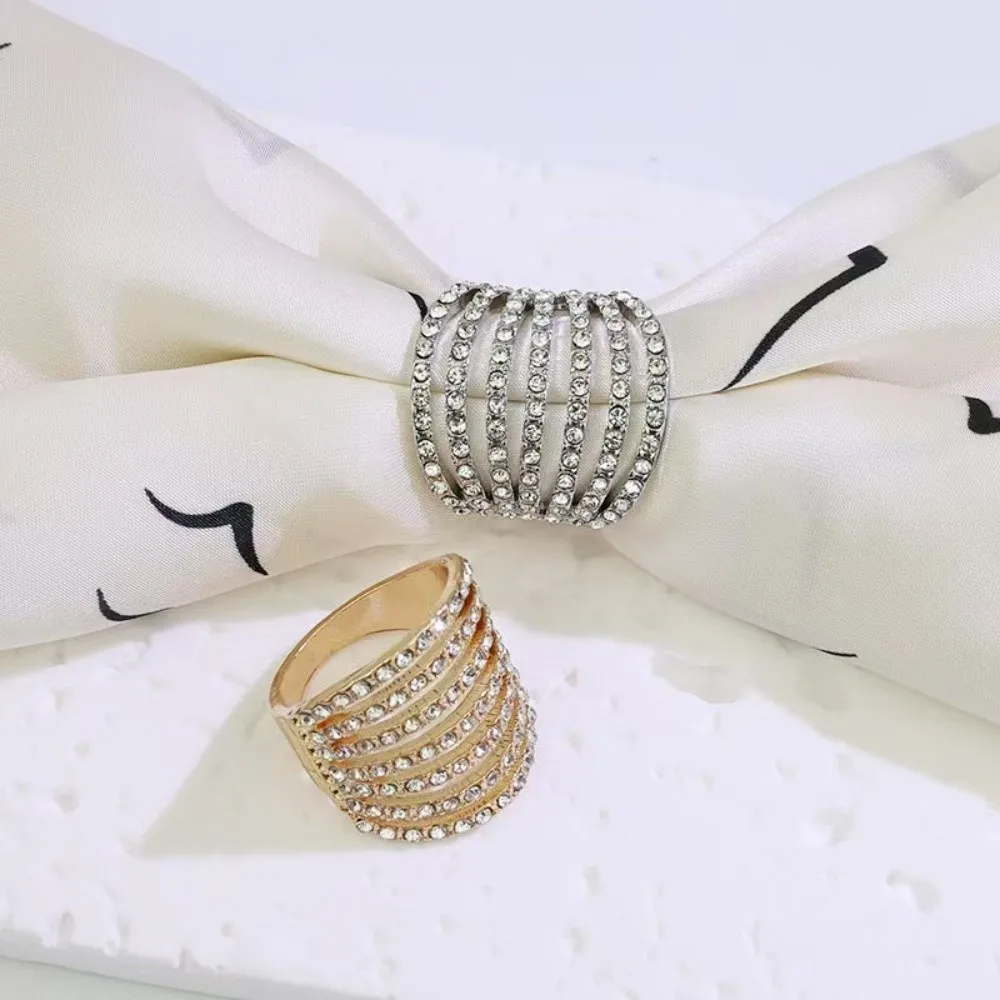 Full Rhinestone Scarf Fastening Buckle Exquisite No Slip Clothing Corner Clamp Multi-purpose Niche Scarf Buckle Clip Silk Shawl