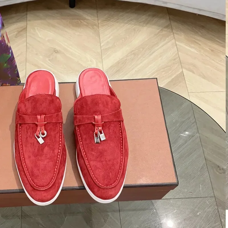 Scarpe vulcanizzate da donna pantofole per donna mocassini Casual con punta tonda scarpe pantofole di marca di lusso di design semplice 2024 nuove
