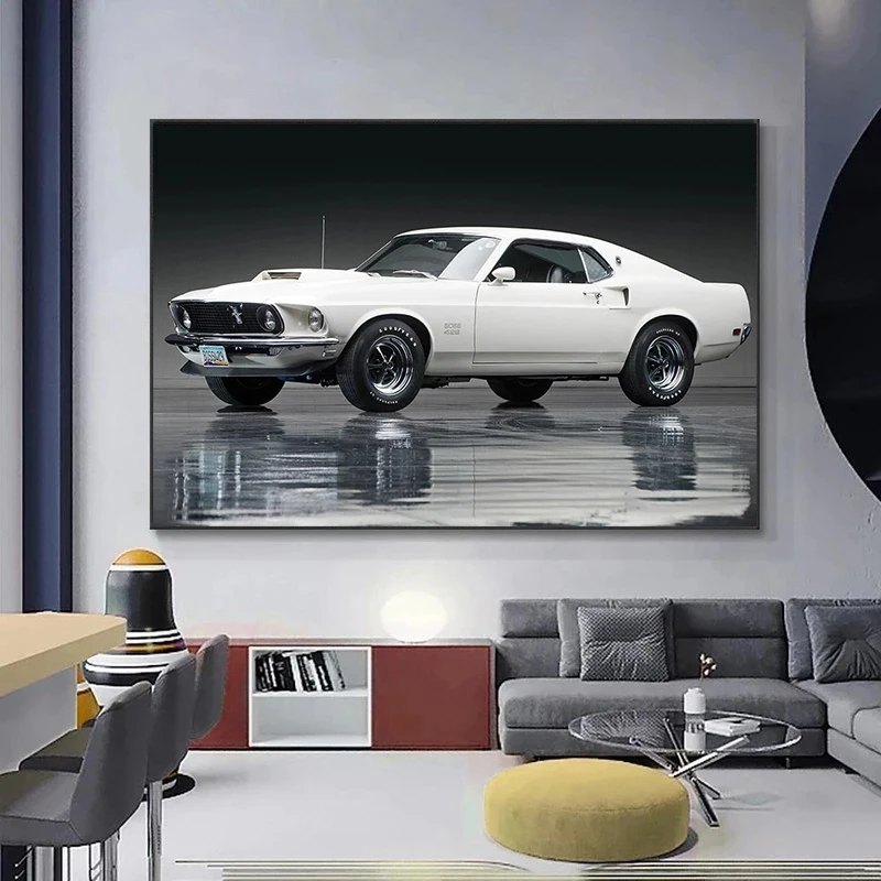 Classic Car Ford Mustang Various Vintage Cars Wall Art Picture Posters Prints Canvas Painting for Living Room Home Decor Cuadros