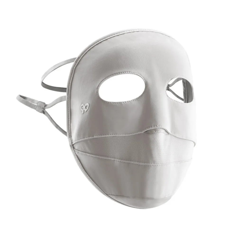 

New Breathable Ice Silk Mask Solid Color Elastic Full Face Mask Traceless Anti-UV Sunscreen Mask Women