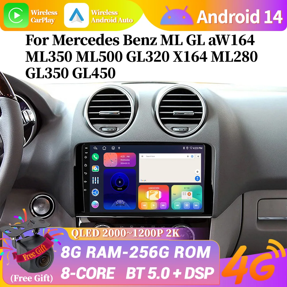 Mercedes Benz ML GL aW164 ML350 ML500 GL320 X164 ML280 GL350 GL450 Car Radio Autoradio Multimedia Player Stereo Navigation GPS