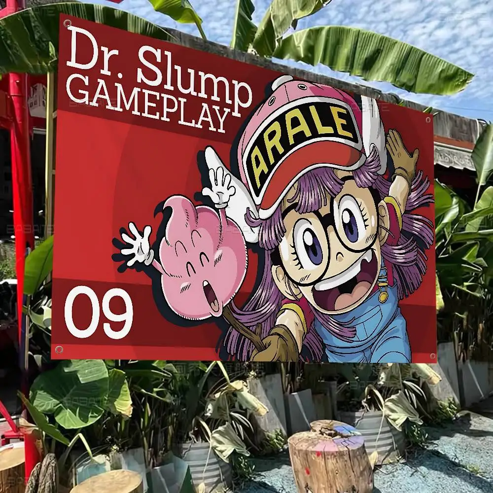 Cartoon Dr S-Slump Arale Retro Flags Multiple Choice Living Studio Booth Interior Decoration Banner