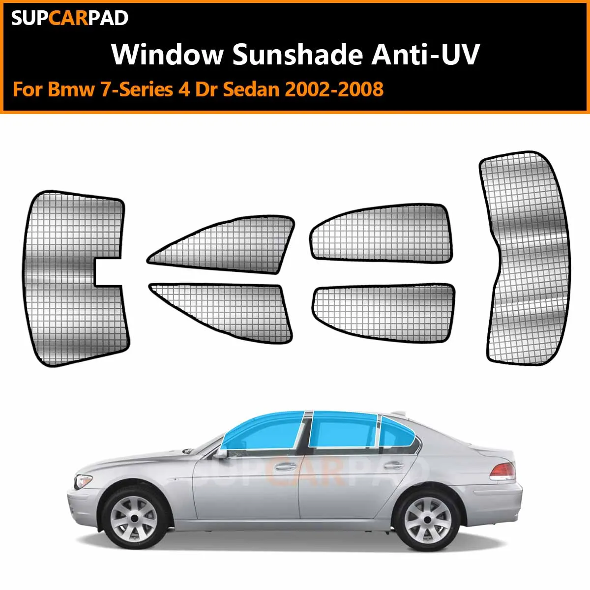 

Для BMW 7-й серии (4-дверный седан) 2002-2008 гг. — индивидуальные солнцезащитные шторки на окна автомобиля, анти-УФ, козырьки-дефлекторы, аксессуары