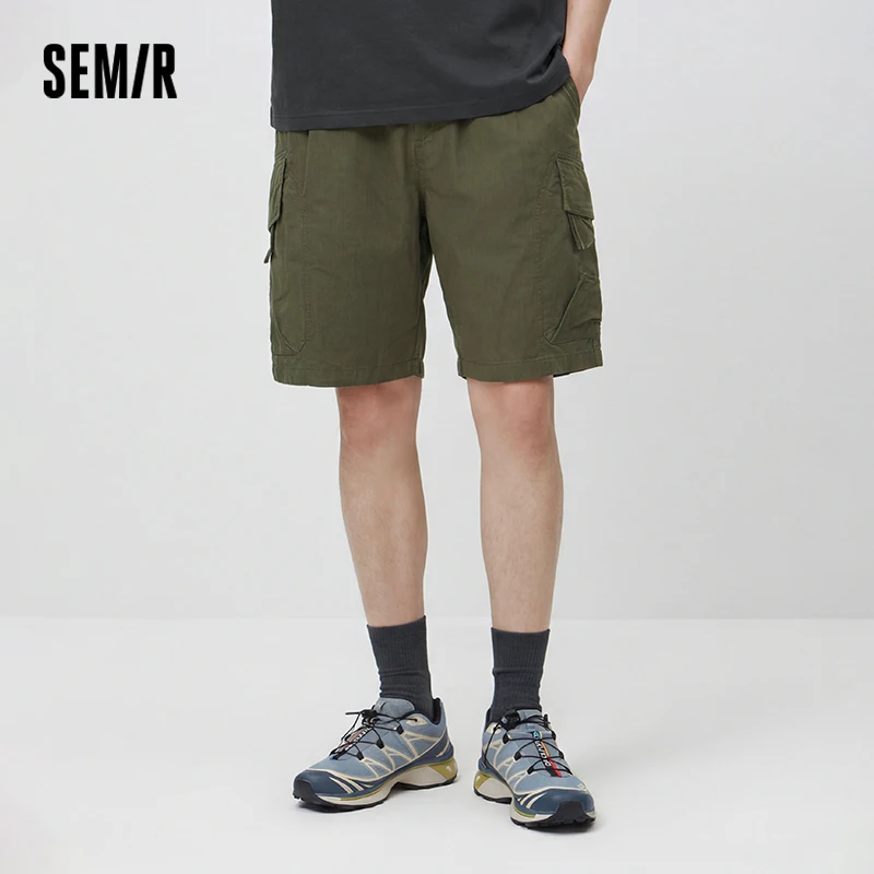 

Мужские брюки Semir: повседневные, для активного отдыха, камуфляжные, рабочие, с вышивкой, свободного прямого кроя, до колена, летняя городская мода 2026