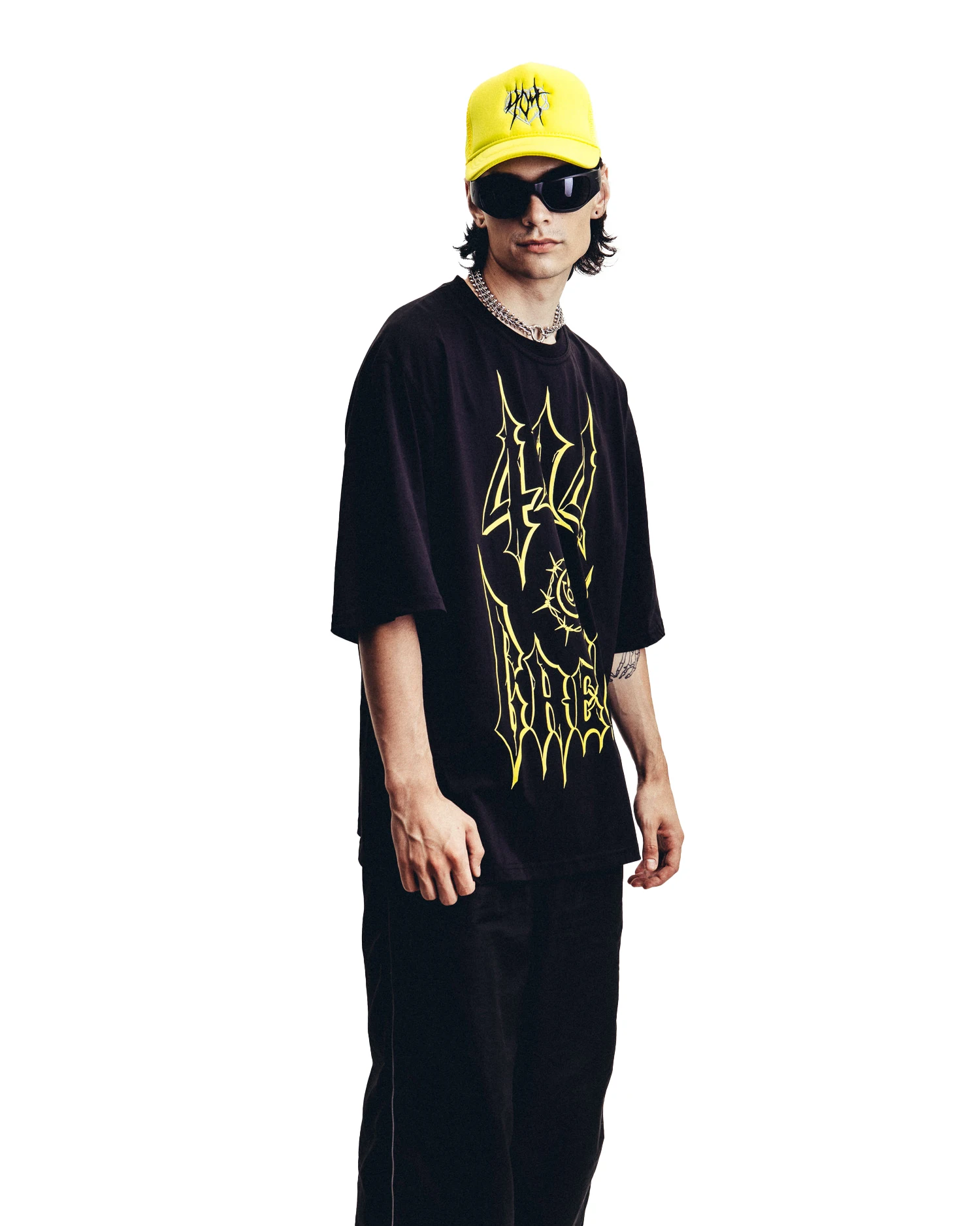 Hip Hop Streetwear Men Tshirt Oversized Short Sleeve 404 crew Graphic Print Y2k Tops Tee Harajuku Goth Aesthetic Clothing Cotton