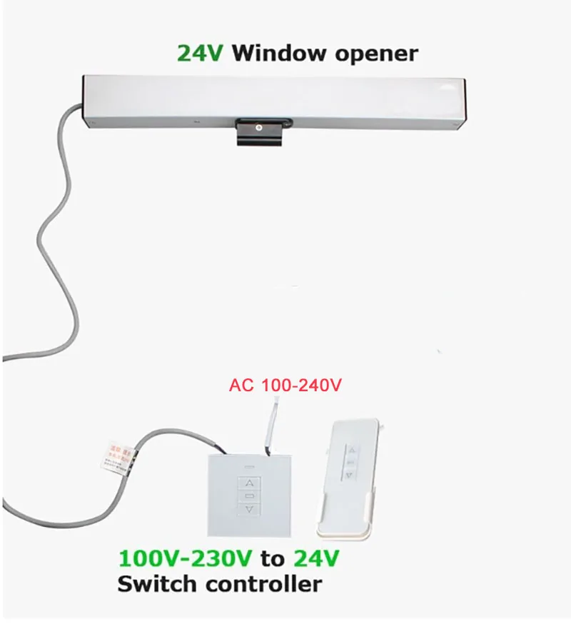 200 or 300 or 400mm Stroke Motorized Window Opener For Home Automation Electric Window Operator For Kitchen Vent Roof