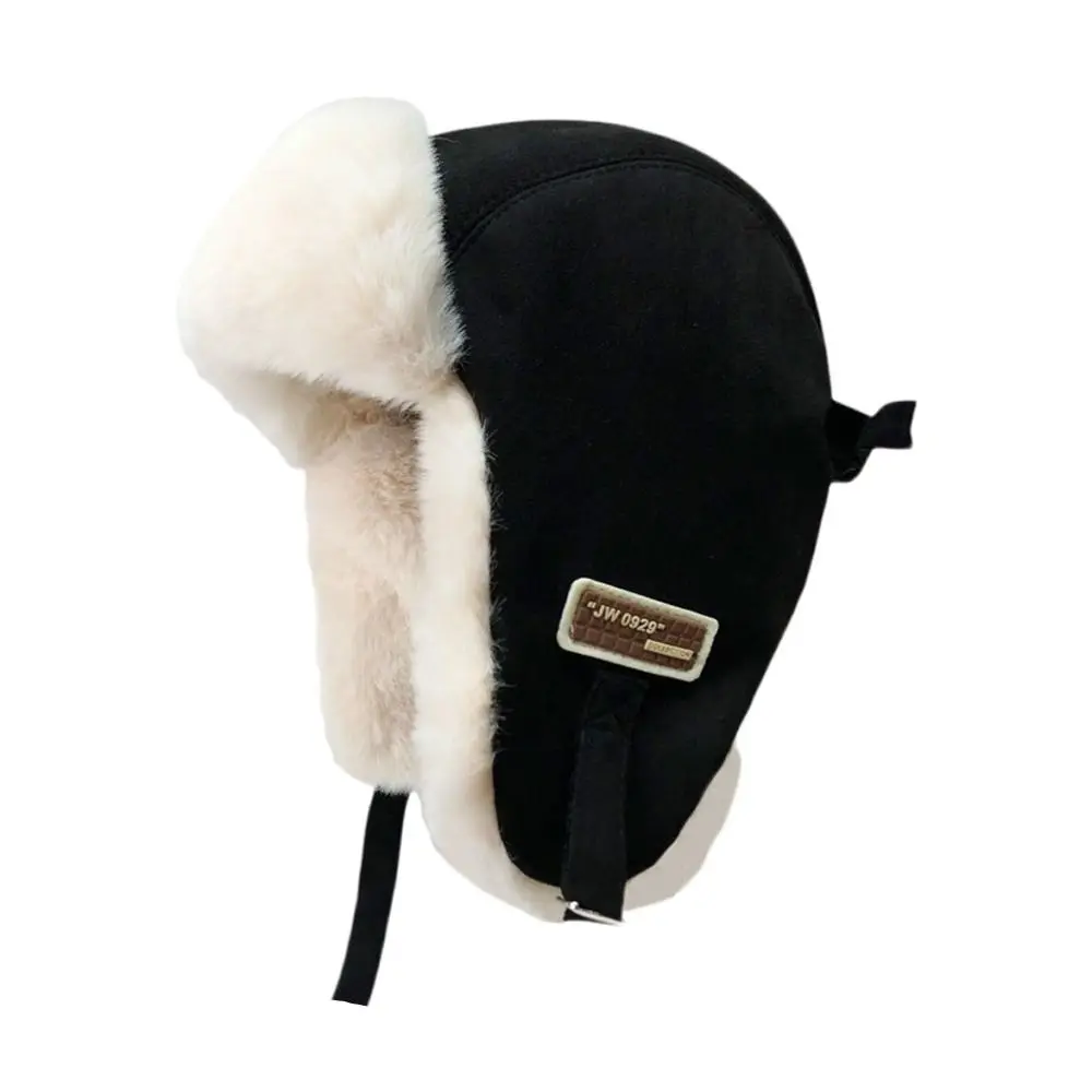 Gorro de bombardero para exteriores, gorro de piel Ushanka grueso a prueba de viento, gorro cálido con orejeras para hombres y mujeres