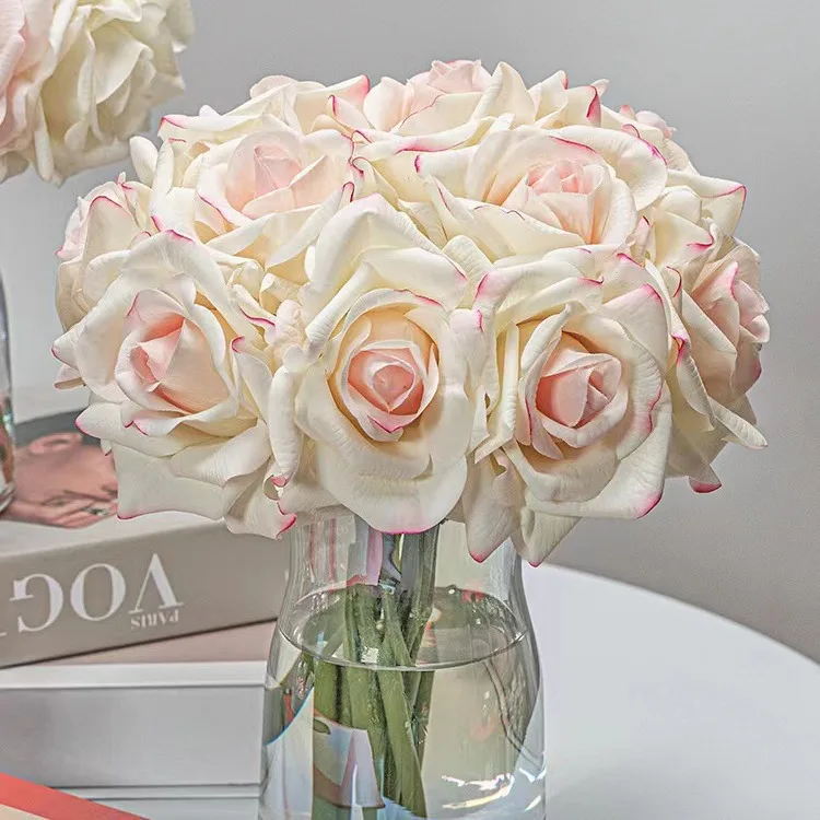 

5 High-quality Moisturizing Hand-feeling Roses Artificial Flowers Wedding Wedding Home Table Decoration Photography Props