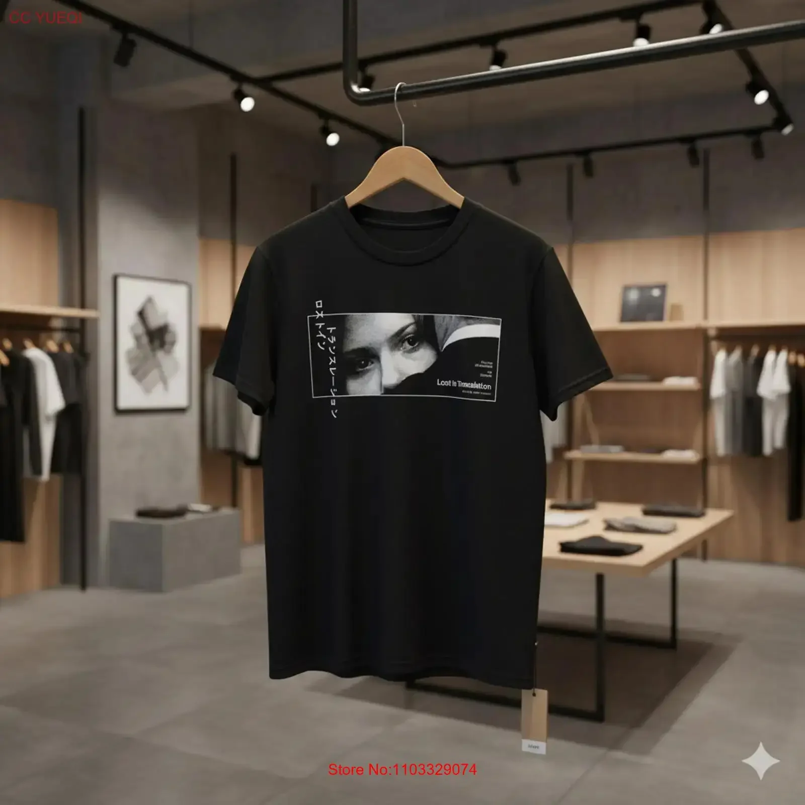 T-shirt noir S364 inspiré d'un film japonais "Lost in Translation", manches longues ou courtes, vintage, délavé, unisexe, homme, graphique