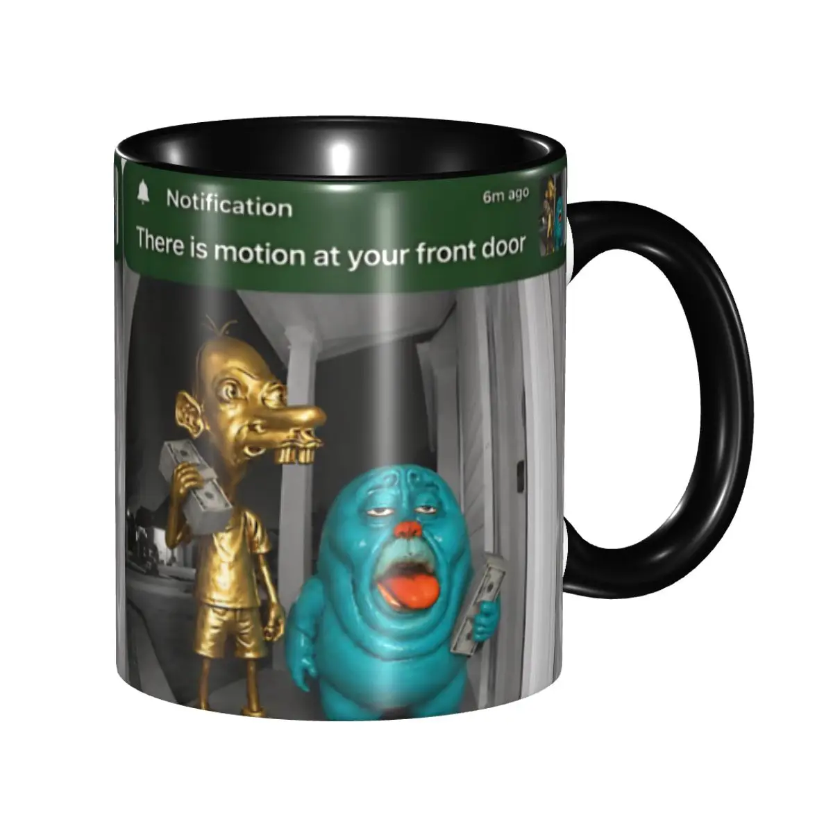 There Is Motion At Your Front Door Neegy Meme Coffee Mug Novelty Cup For Home