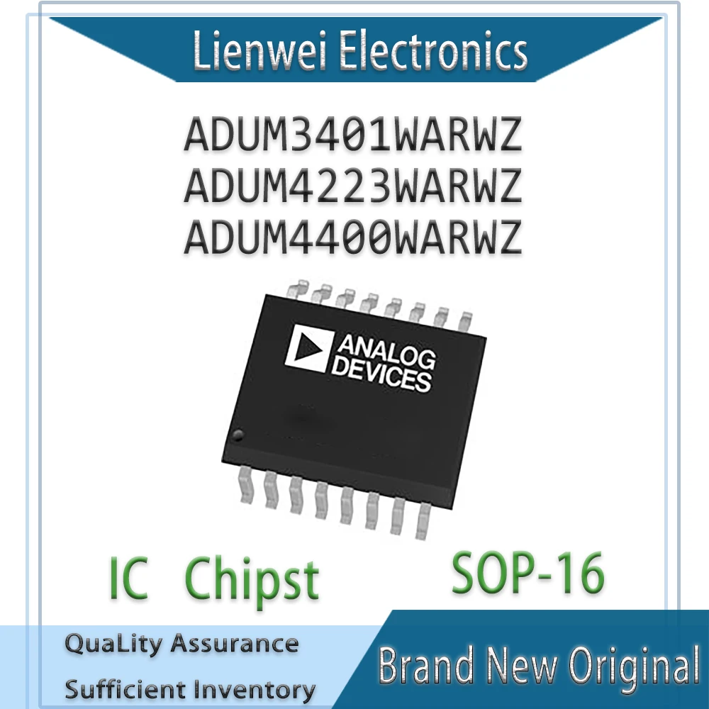 

100% New Original ADUM3401WARWZ ADUM4223WARWZ ADUM4400WARWZ IC Chipset SOP-16