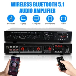 고출력 앰프 AV-369BT 6 채널 블루투스 5.1 사운드 스피커, AMP 스테레오 오디오 앰프, 리시버 홈 시어터 앰프
